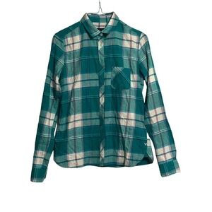 American Eagle Outfitters Teal Flannel Shirt
